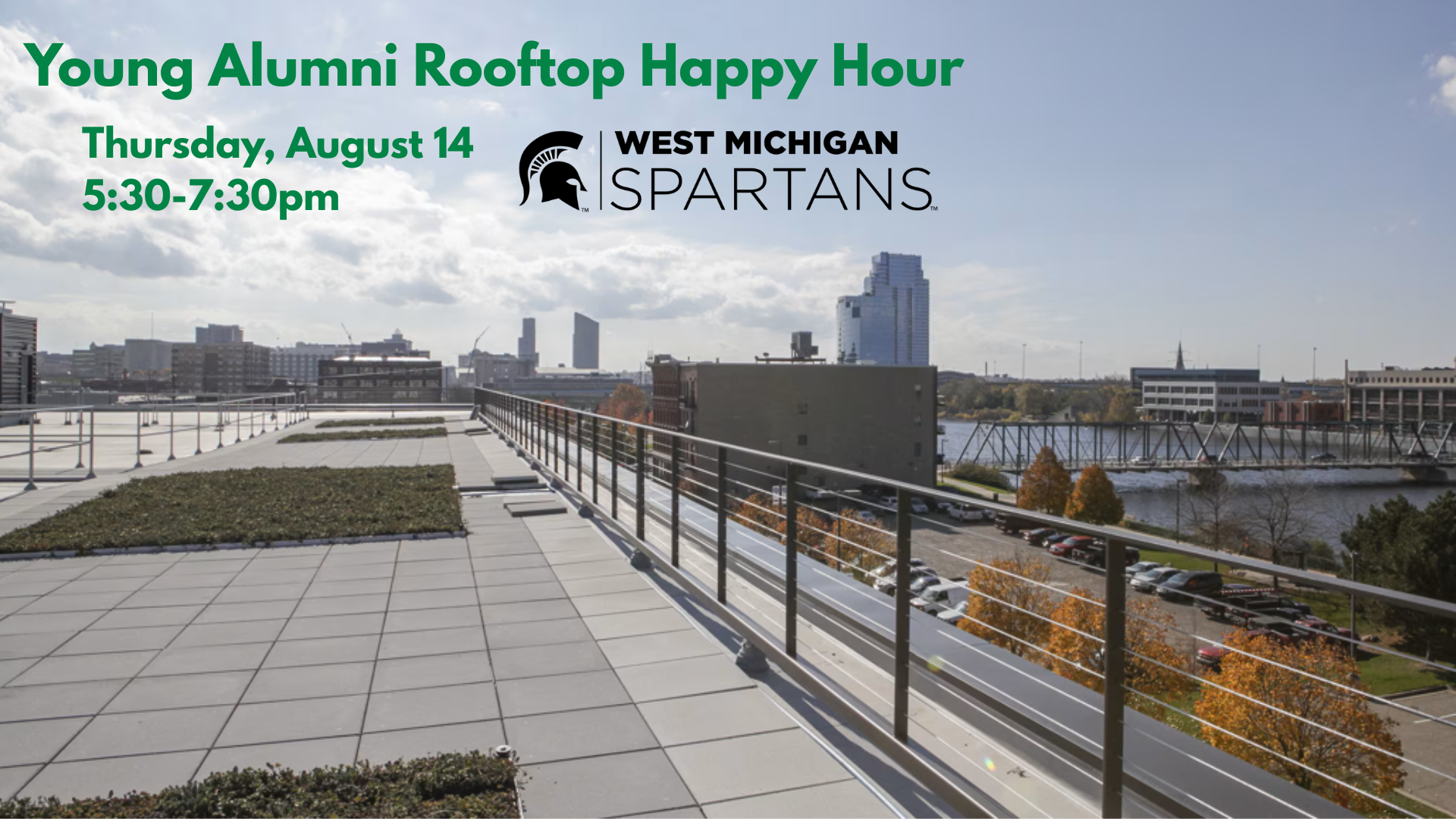 Rooftop overlook of downtown Grand Rapids